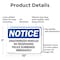 Signmission Unauthorized Vehicles No Trespassing Police OSHA Notice Sign, Aluminum, 10in W x 7in L, 2PK OS-2PACK-NS-A-710-L-18758 - alternate 3
